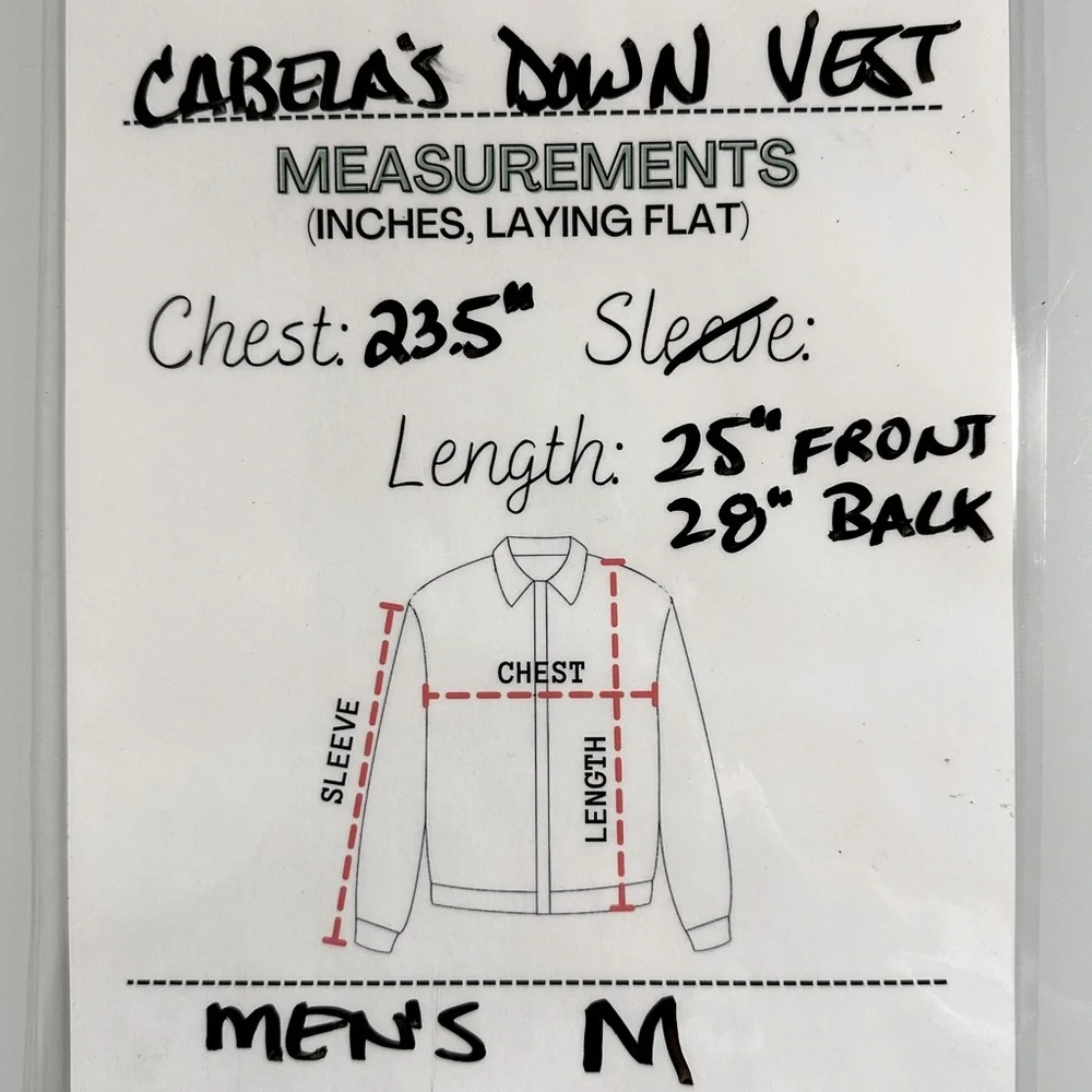 Cabela’s Premium Goose Down Puffer Vest M - Picture 10 of 10